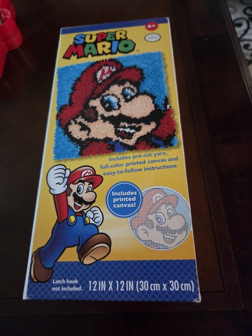 Nintendo Super Mario Bros New in Box Latch Hook Kit 12"X12" 2017 Sealed!